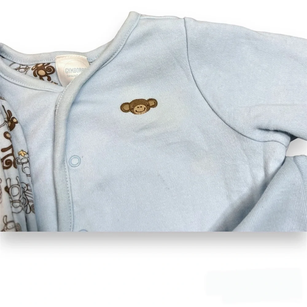 Gymboree Mommy’s Little Monkey‎ 3pc Cardigan Top Pants Baby Boy 6-12 months